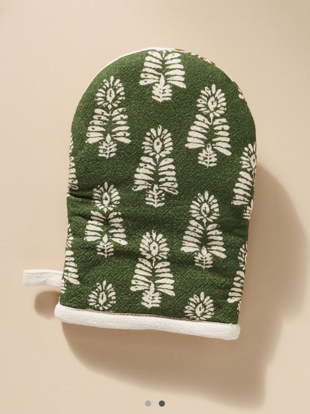 By Anthropologie green Printed Oven Mitt - Picture 2 of 2